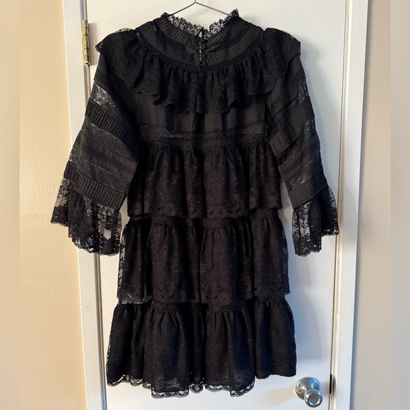 Doen Oralie Tiered Ramie And Lace Mini Dress - Picture 5 of 8
